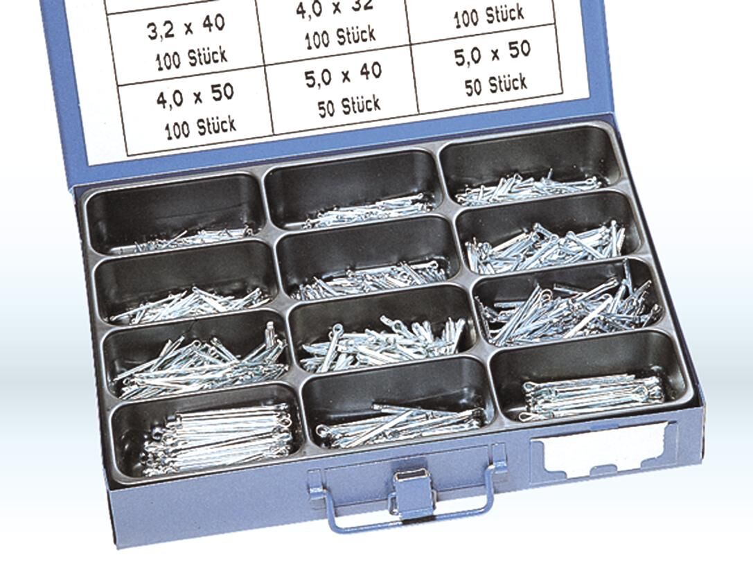 Dresselhaus assortiment splitpennen sort.splints 8549 din 94 galvanized