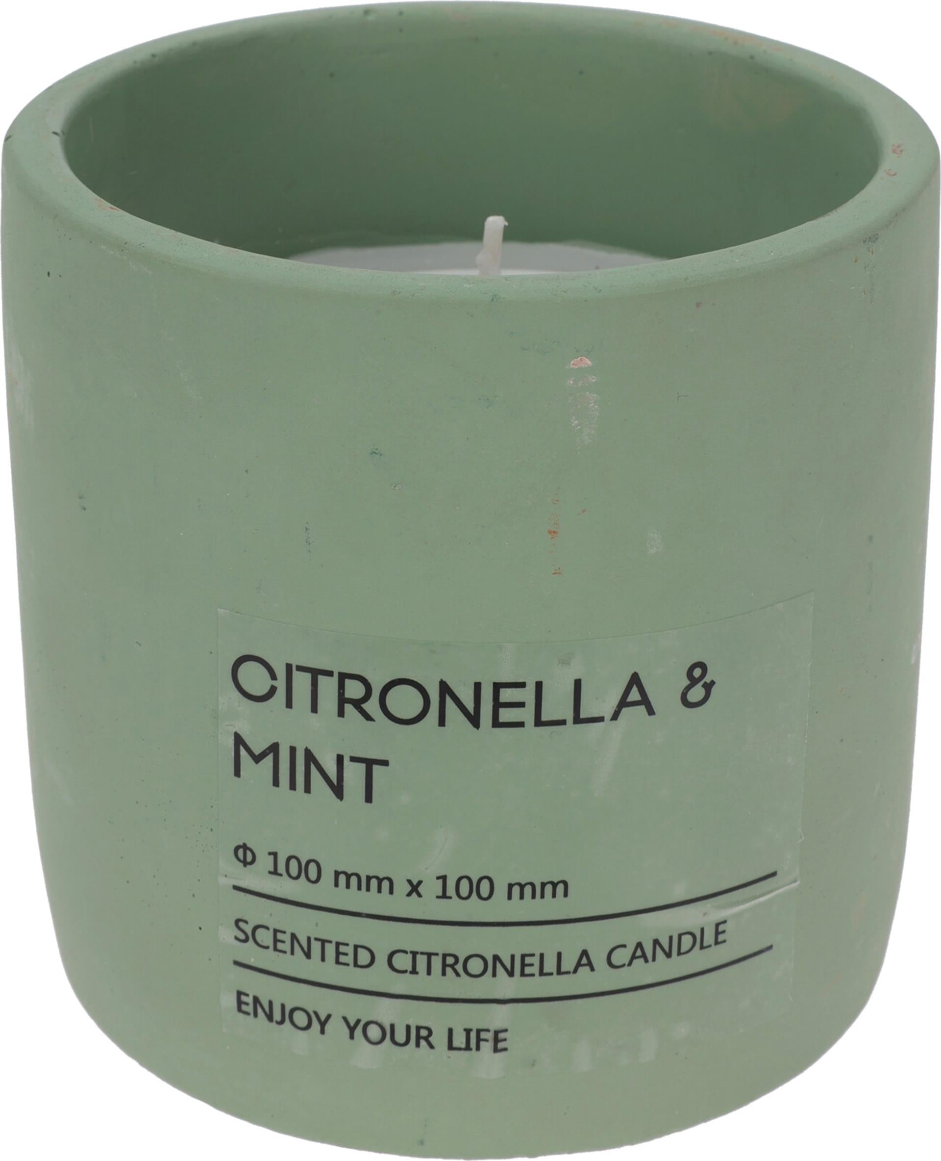Pro garden citronella kaars in pot 10cm groen