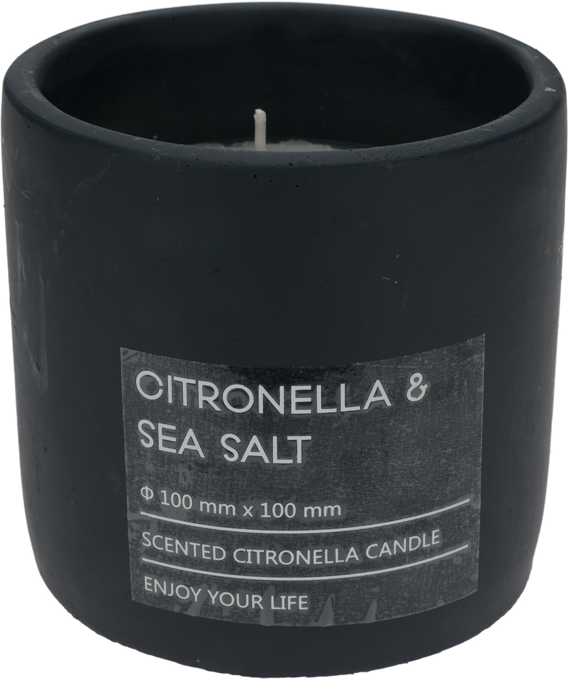 Pro garden citronella kaars in pot 10cm antraciet