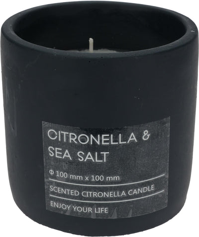 Pro garden citronella kaars in pot 10cm antraciet