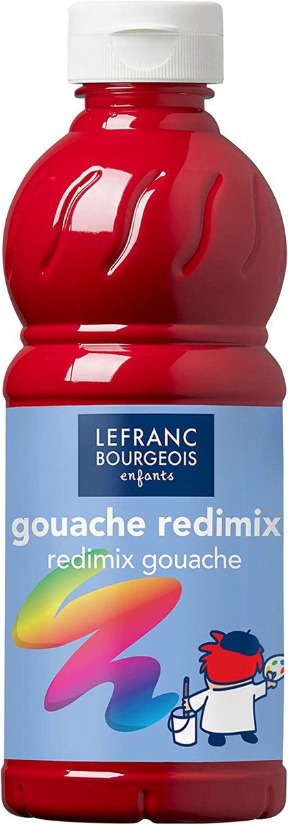 Lefranc bourgeois l b plakkaatverf redimix primary red 500ml