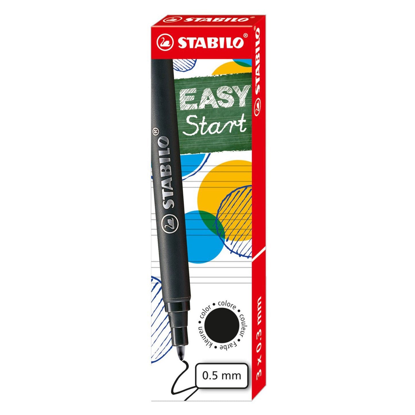 Stabilo easyoriginal - navulling medium - 3 stuks - zwart