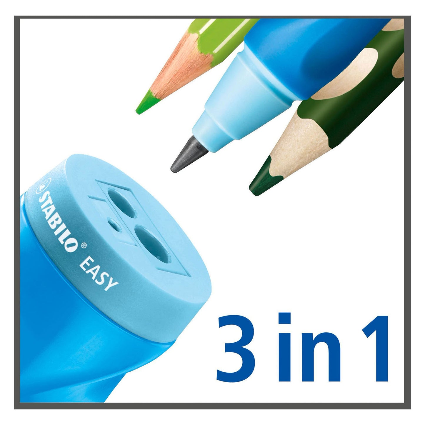 Stabilo easysharpener - 3 in 1 puntenslijper - links - roze