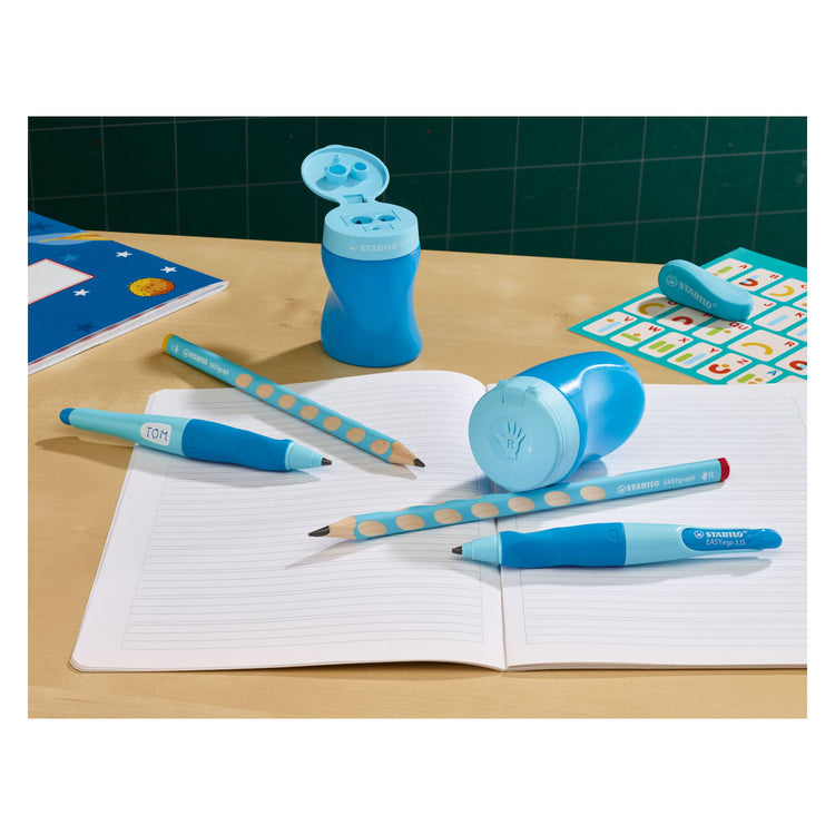 Stabilo easysharpener 3 in 1 puntenslijper links blauw