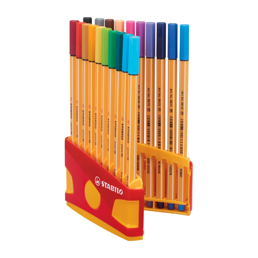 Stabilo point 88 - fineliner - colorparade - set 20 stuks