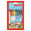 Stabilo trio scribbi viltstift met meeverende punt set 8 stuks