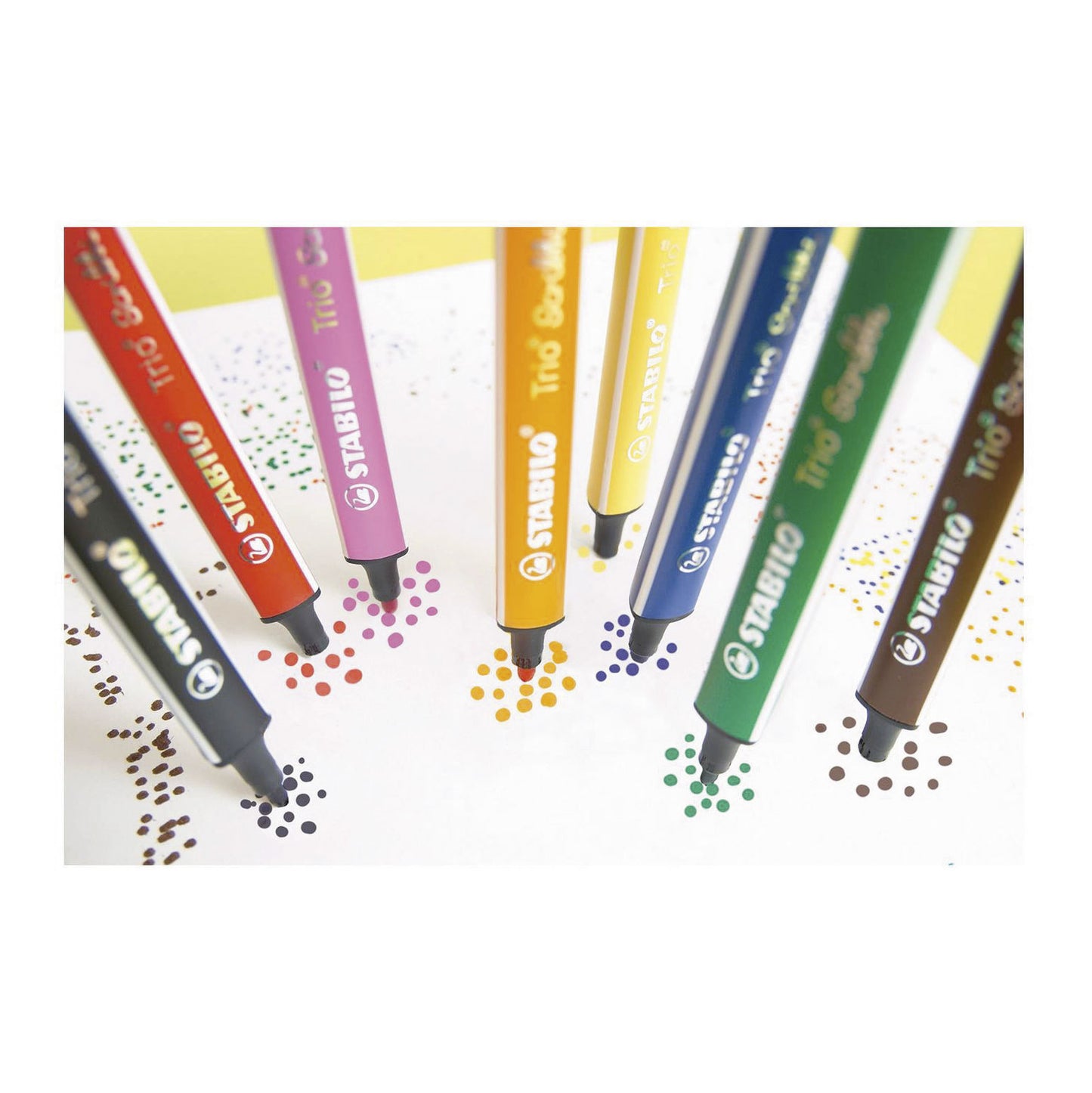 Stabilo trio scribbi viltstiften etui 8 kleuren