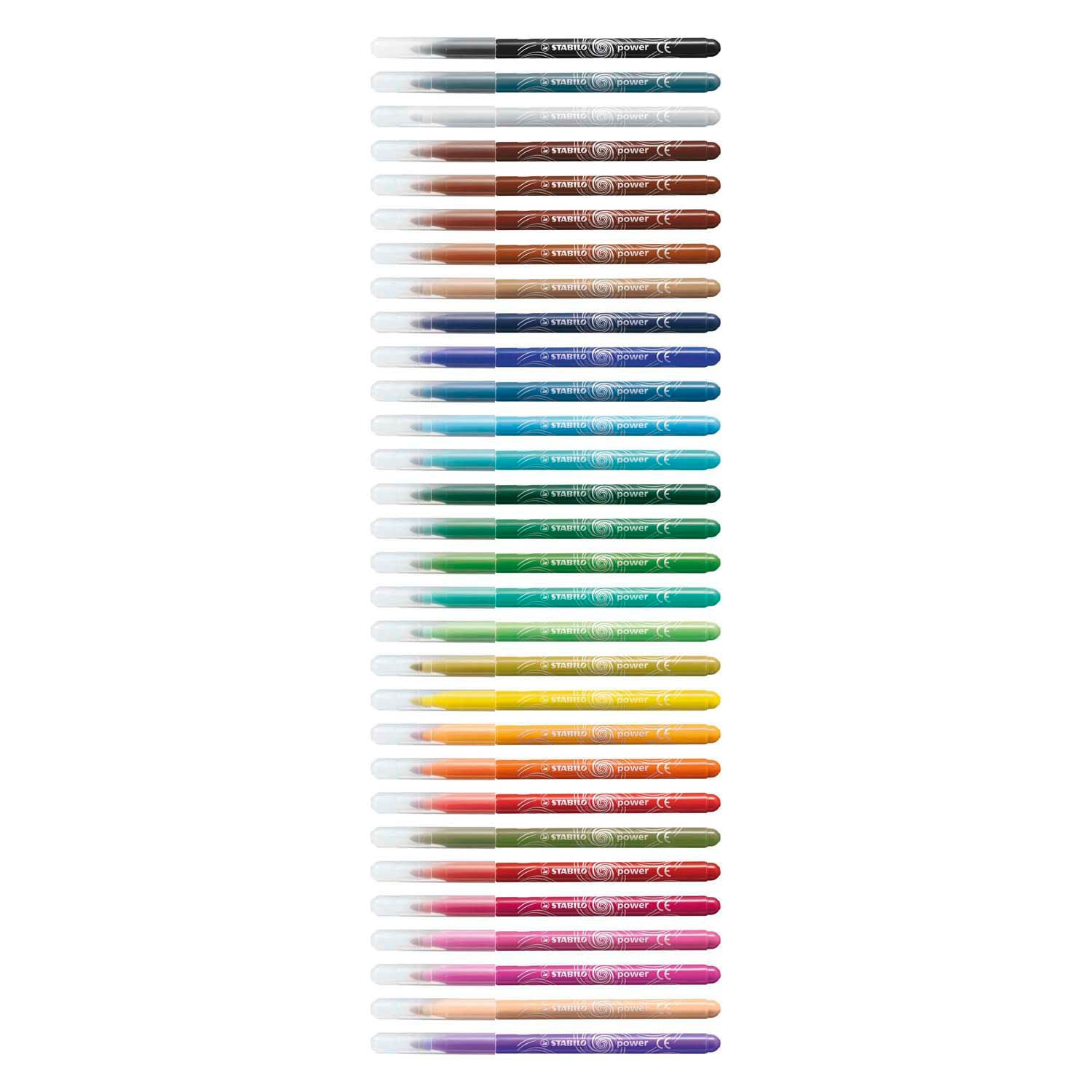 Stabilo power - viltstift - set met 30 stuks