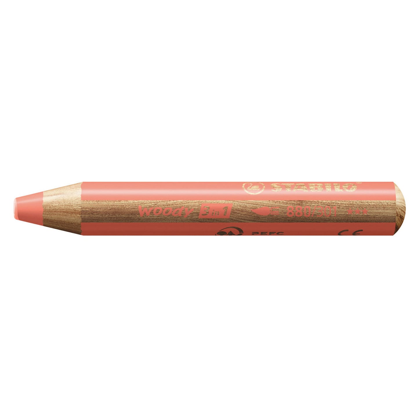 Stabilo woody 3 in 1 - multitalent potlood - pastelrood