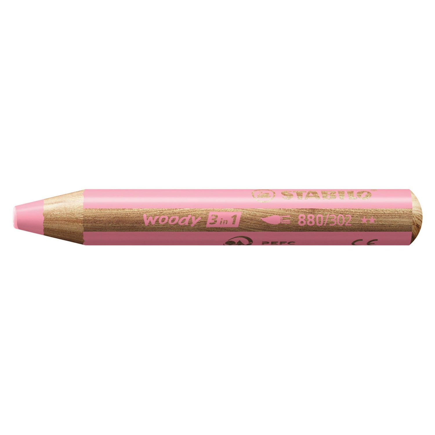 Stabilo woody 3 in 1 - multitalent kleurpotlood - pastel roze