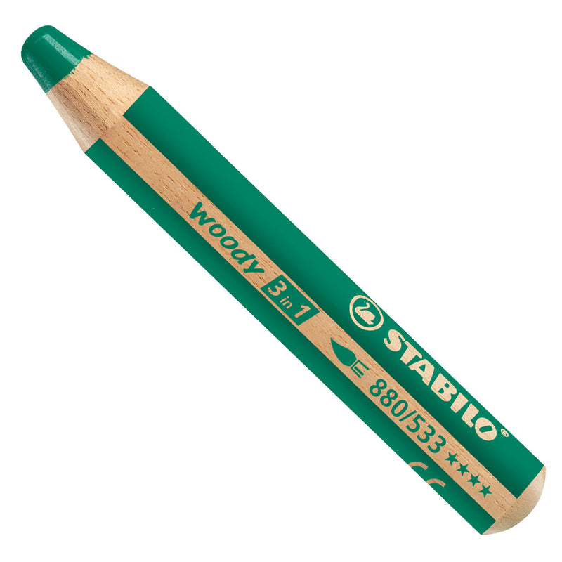 Stabilo woody 3 in 1 - multitalent potlood - donkergroen
