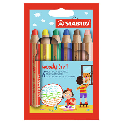 Stabilo kleurpotloden woody 6 st in etui