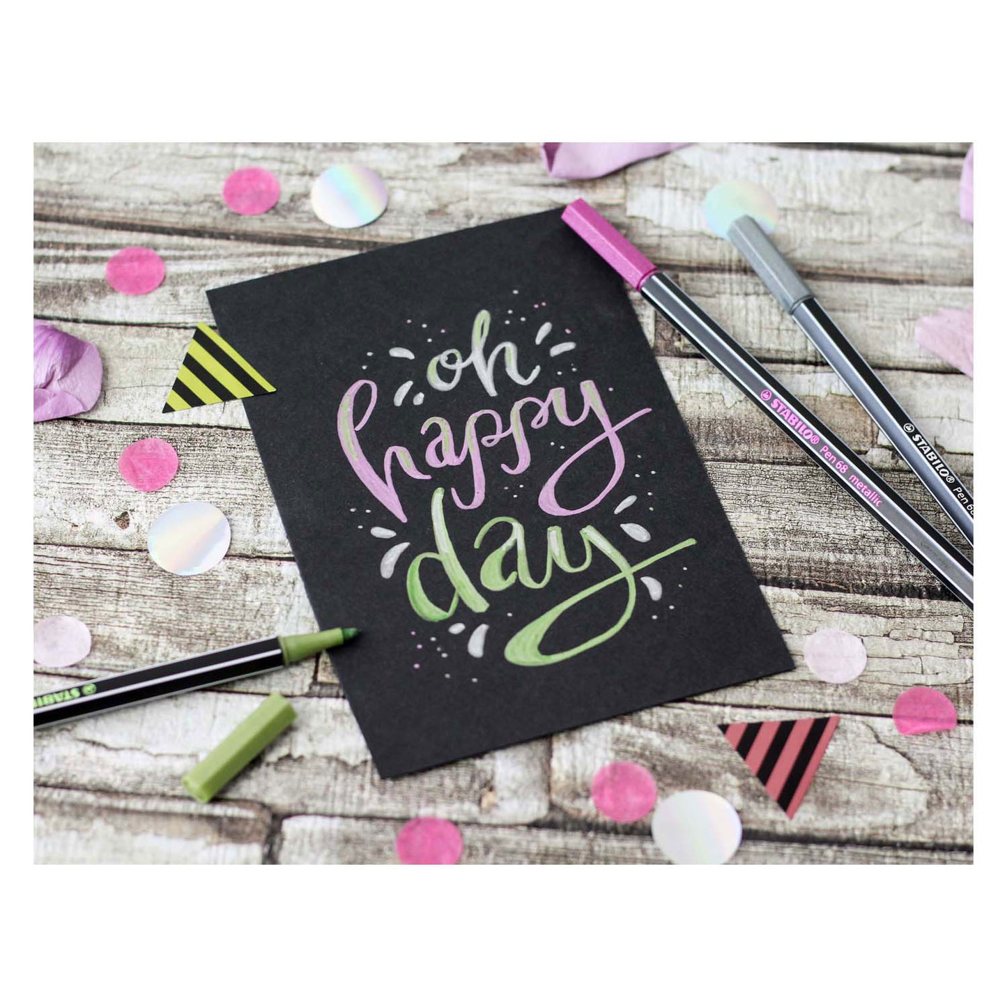 Stabilo pen 68 metallic - viltstift - lichtgroen (68 843)