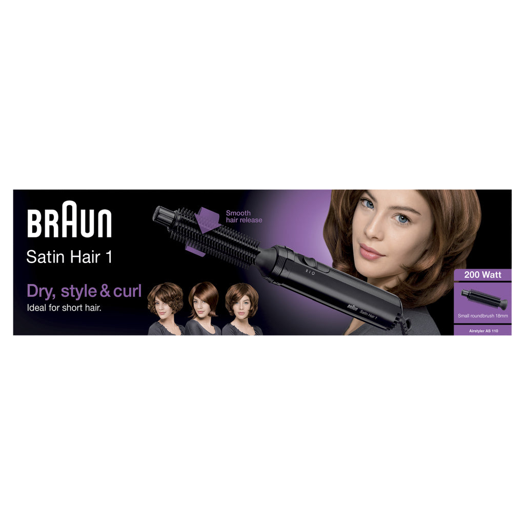 Braun as110 satin hair 1 krulborstel zwart