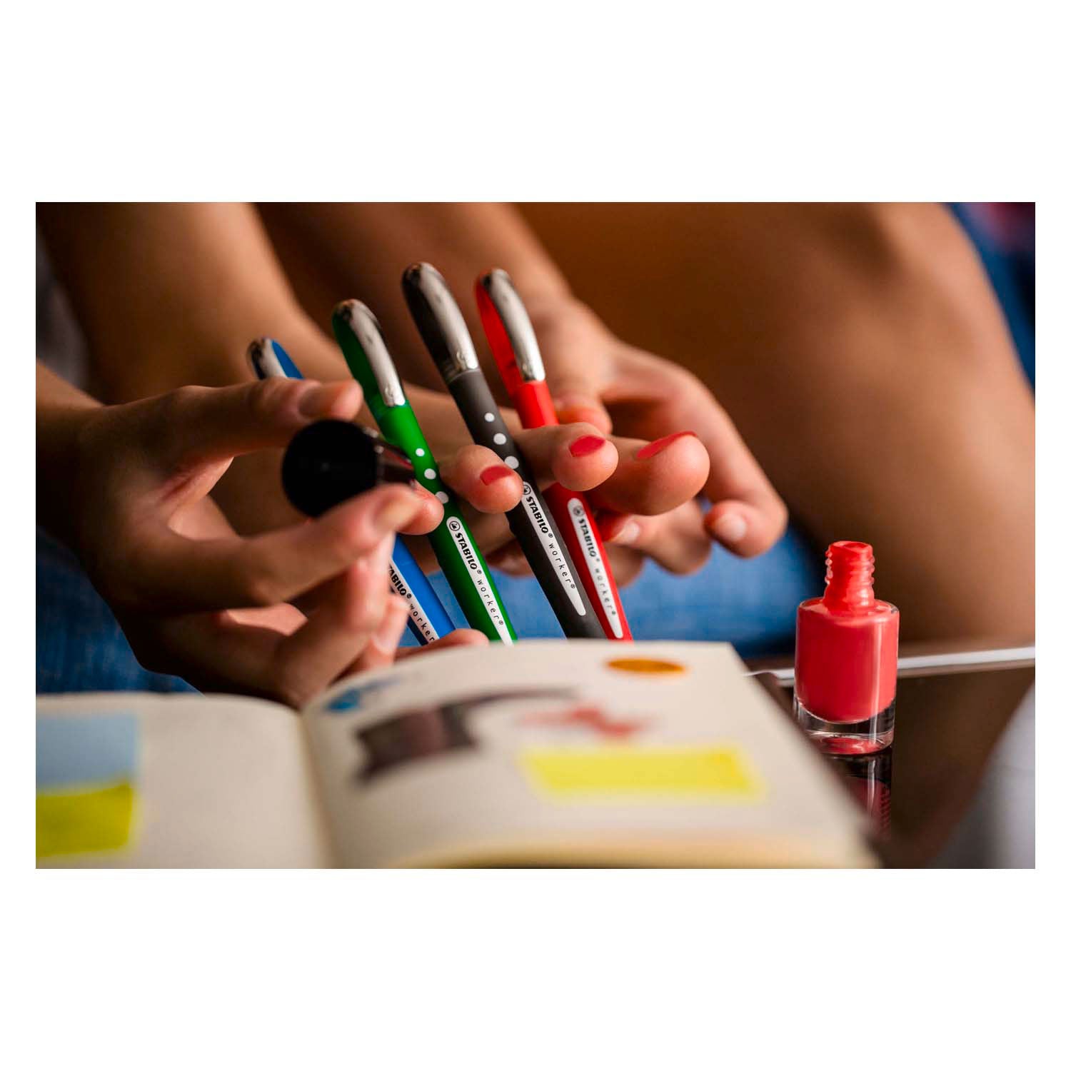 Stabilo worker+ colorful - rollerball 0.5 mm - blauw