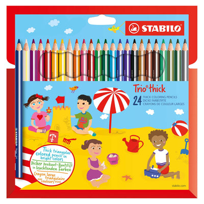 Stabilo trio thick - dik driekantig kleurpotlood - set 24 st.