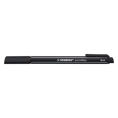 Stabilo pointmax - hardtip fineliner 0,8 mm - met nylon tip - zwart - per stuk
