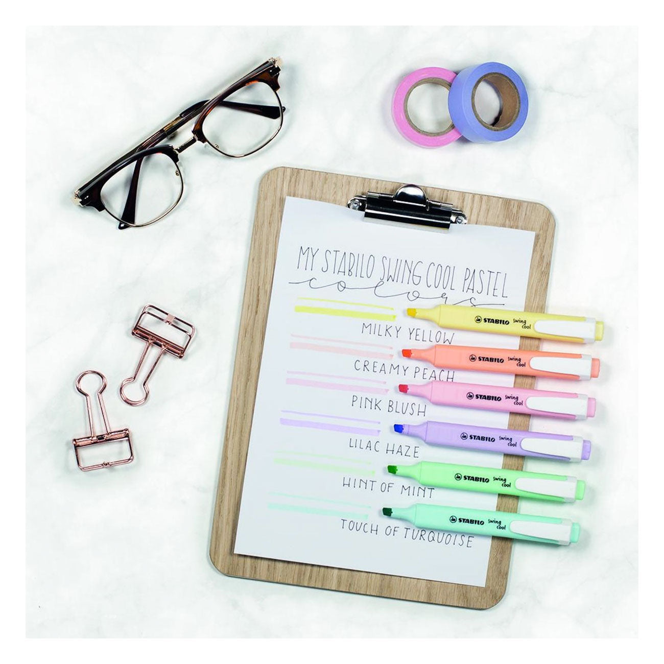Stabilo tekstmarker swing cool pastel kleurenassortiment pk6
