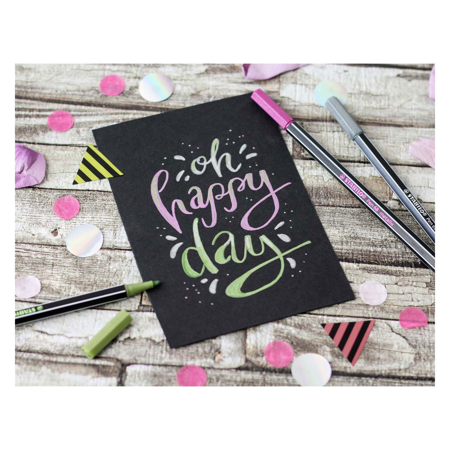 Stabilo viltstift pen 68 metallic blik a 8 stuks