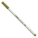 Stabilo pen 68 brush - viltstift - modder groen (37) - afbeelding 1