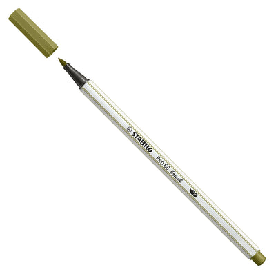Stabilo pen 68 brush - viltstift - modder groen (37)