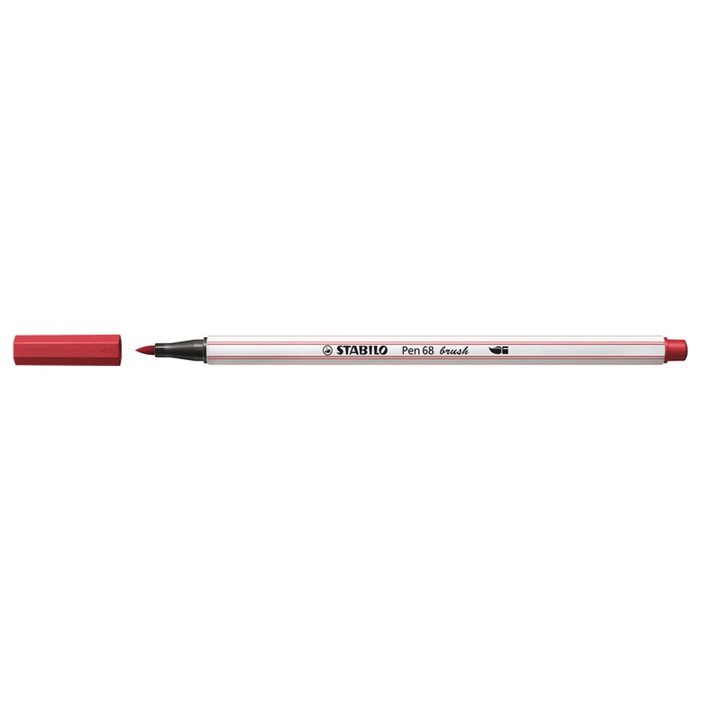 Stabilo pen 68 brush - viltstift - donkerrood (50)