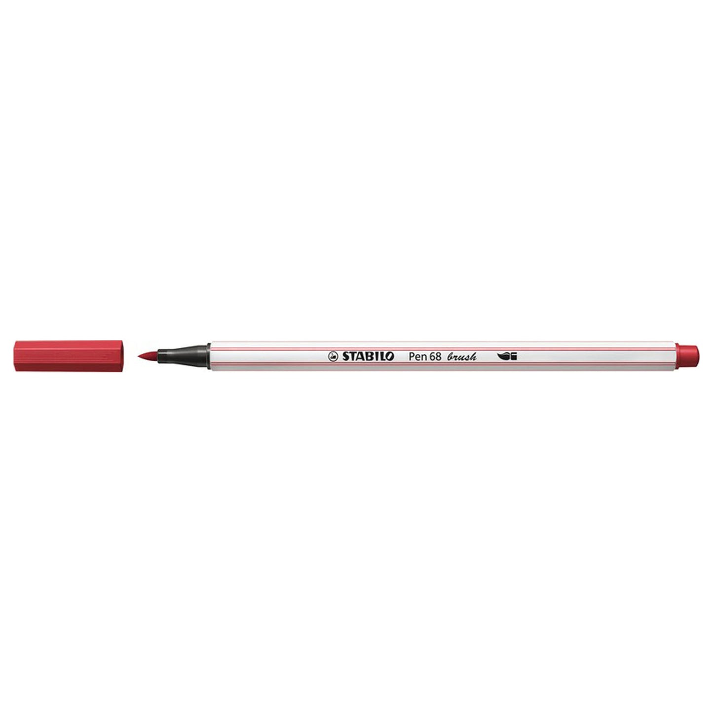 STABILO Pen 68 Brush 50 - Donkerrood