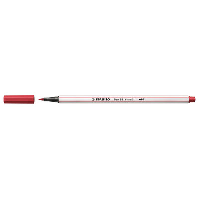 STABILO Pen 68 Brush 50 - Donkerrood