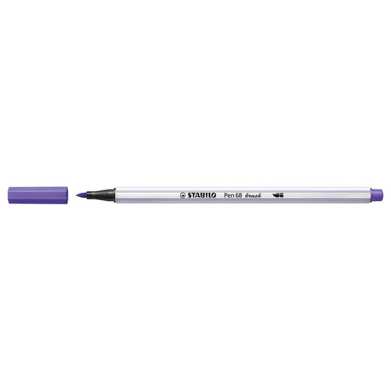 Stabilo pen 68 brush - viltstift - paars (55)
