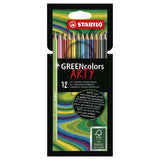 Stabilo greencolors - kleurpotloden - arty - set 12 stuks - afbeelding 1