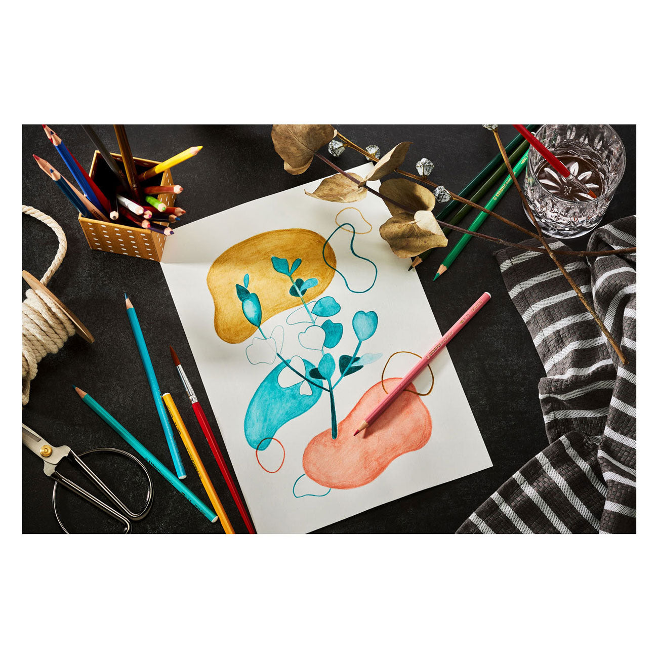 Abi stlo aquacolor potloden etui a 12 stuks