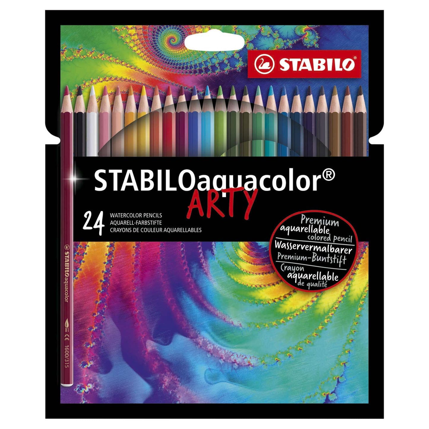 Stabilo aquacolor aquarel kleurpotlood arty set 24 st.