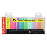 Stabilo boss original - markeerstift - 15 stuks deskset - afbeelding 1