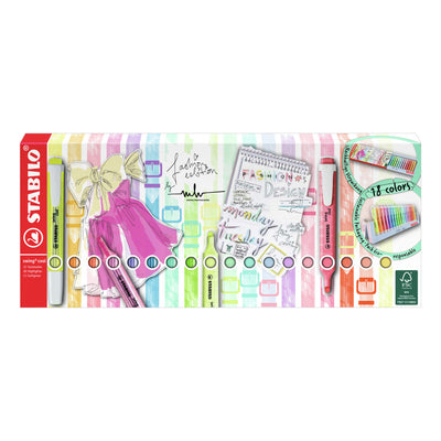 Stabilo Swing cool Markeerstift 18 Stuks Deskset