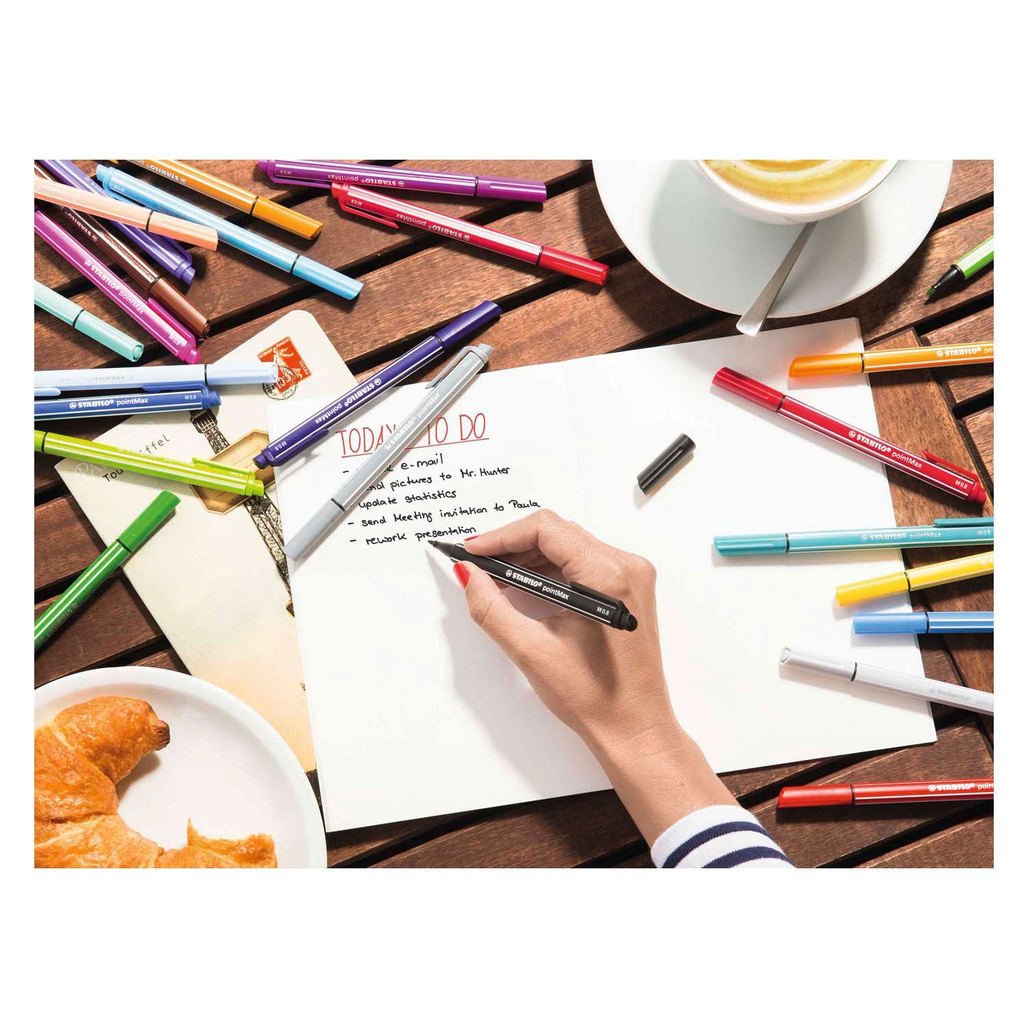 Stabilo pointmax pastel etui a 8 kleuren fineliners