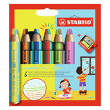 Stabilo woody 3 in 1 duo - multitalent kleurpotlood - set 6 st. + puntenslijper - afbeelding 1