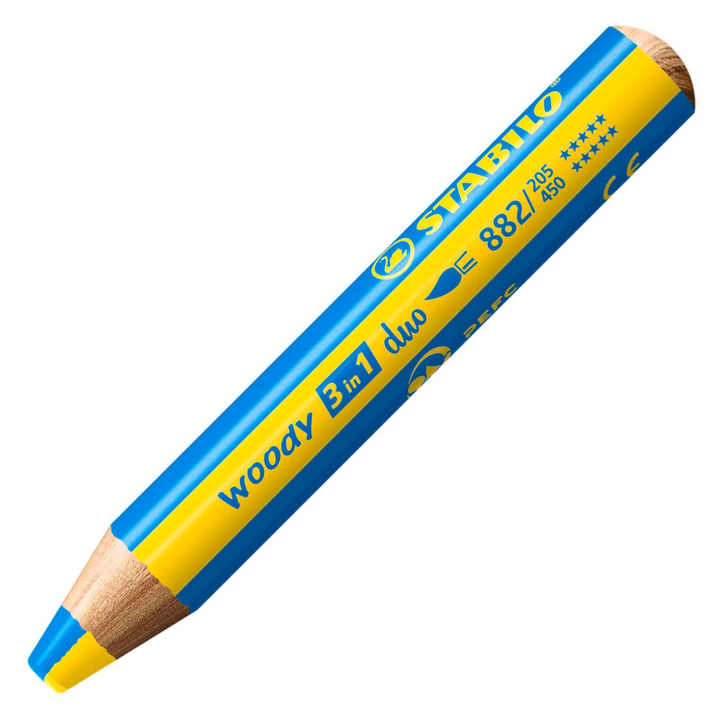 Stabilo woody 3 in 1 duo - multi talent kleurpotloden - etui met 10 kleuren puntenslijper