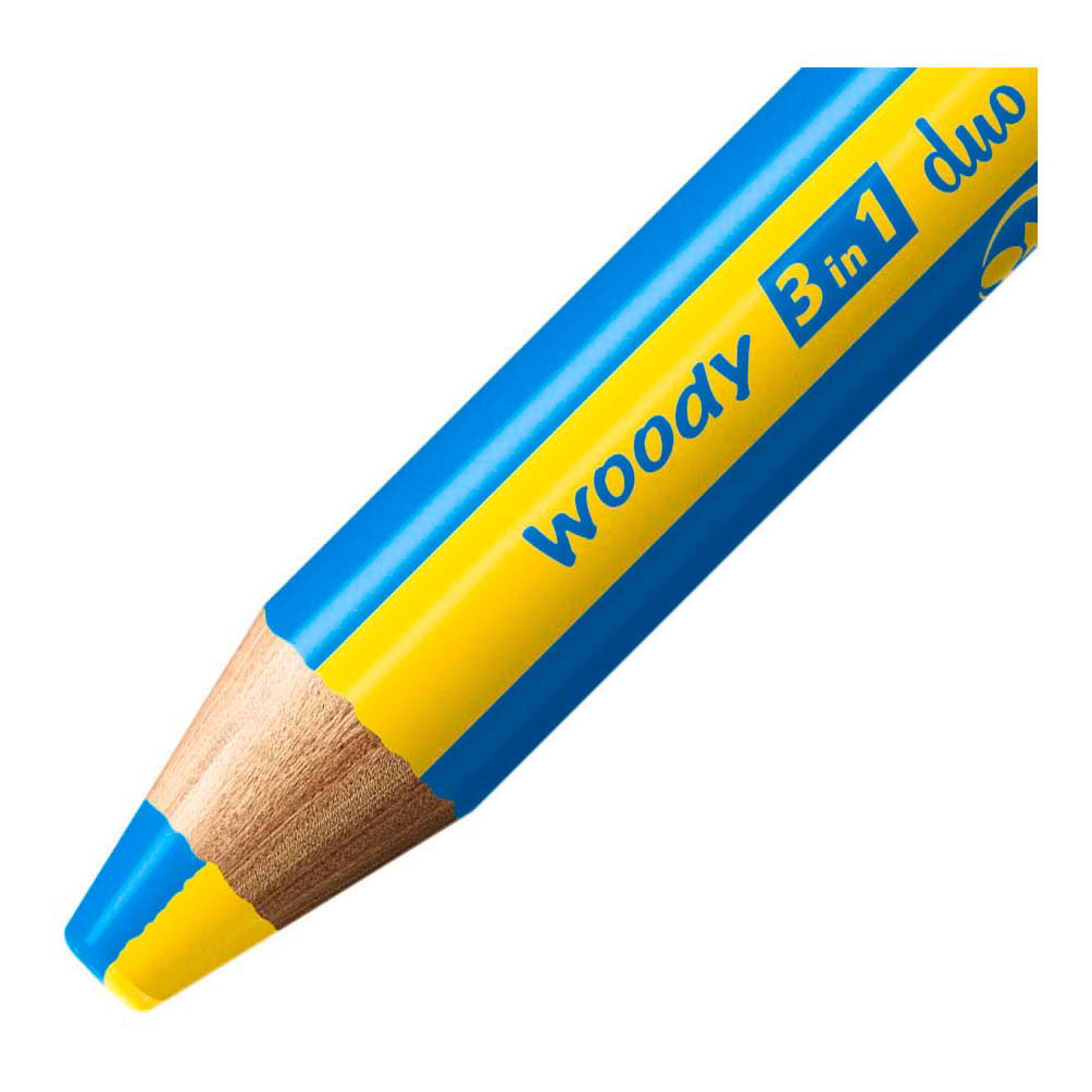 Stabilo woody 3 in 1 duo - multi talent kleurpotloden - etui met 10 kleuren puntenslijper