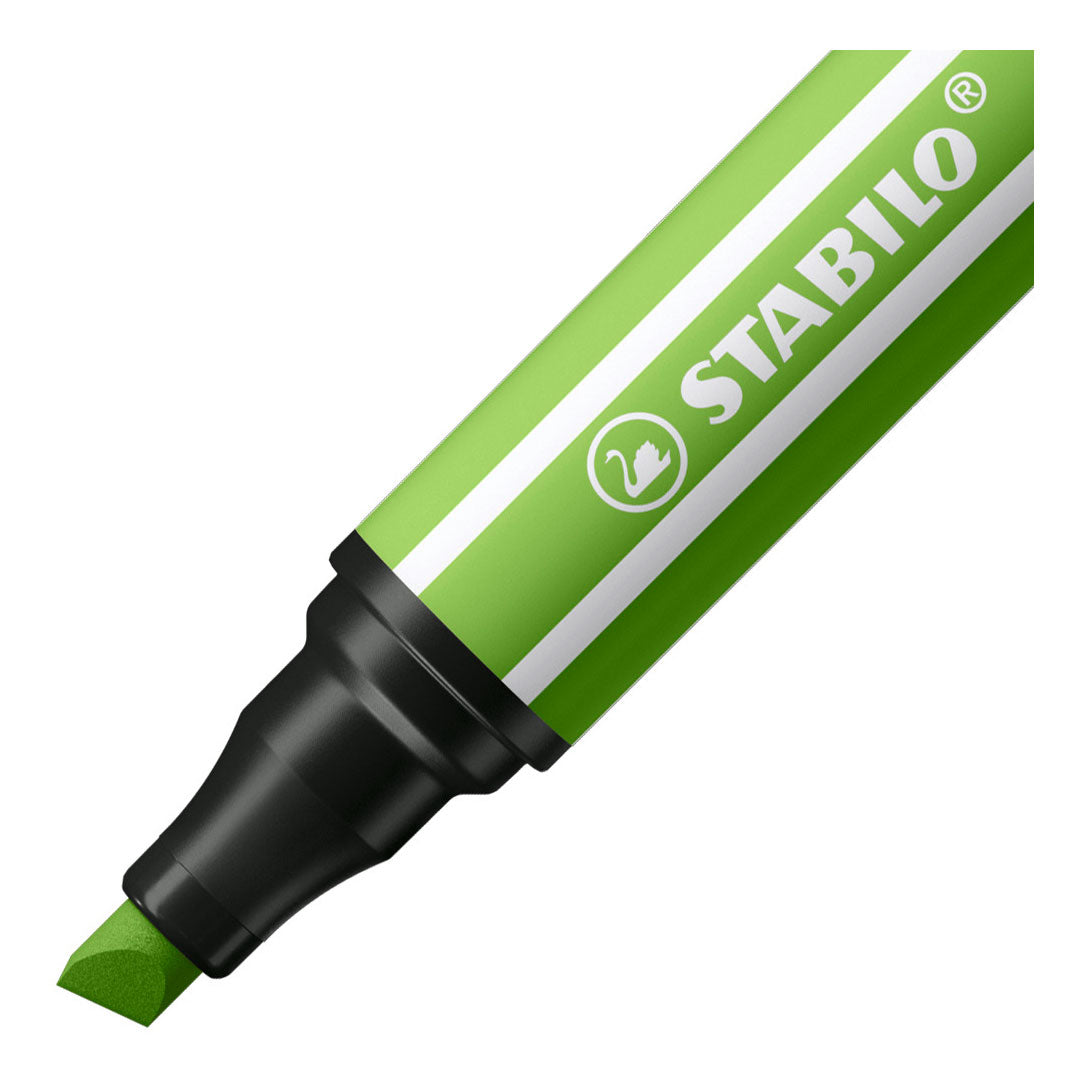 Stabilo pen 68 max - viltstift met dikke beitelpunt - lichtgroen