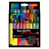 Stabilo pen 68 max arty - viltstift met dikke beitelpunt - set 18 stuks - afbeelding 1