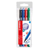 Stabilo pointmax fineliners - ultramarijn, zwart, karmijnrood, groen - afbeelding 1