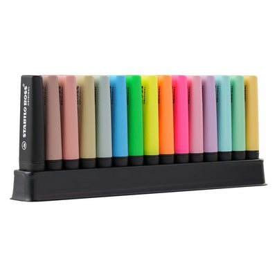 Stabilo boss original pastel naturecolors markeerstiften bureau set - 15dlg.