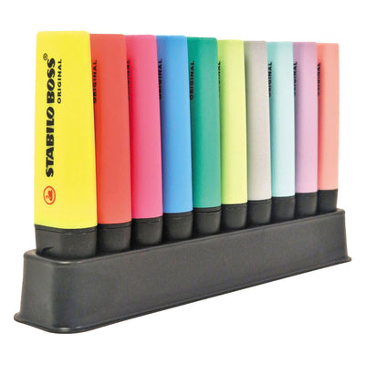 Stabilo boss original pastel markeerstiften bureau set - 10dlg.