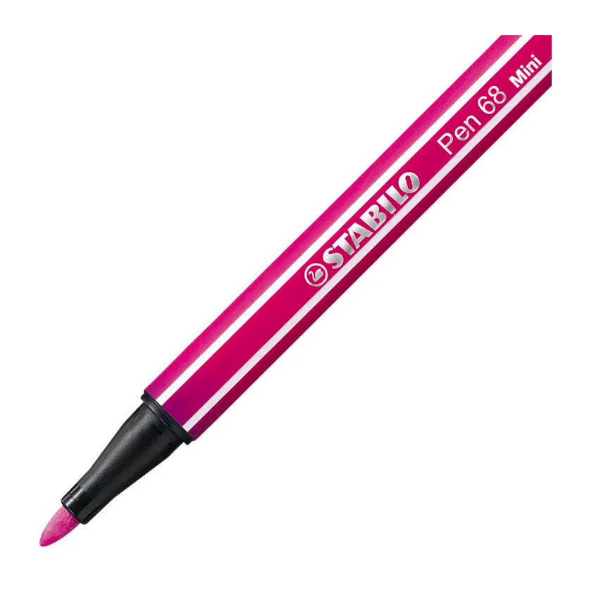 Stabilo pen 68 mini - premium viltstift - animal vibes - etui met 8 kleuren + sticker