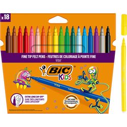 Viltstiften bic visa kids assorti 18st