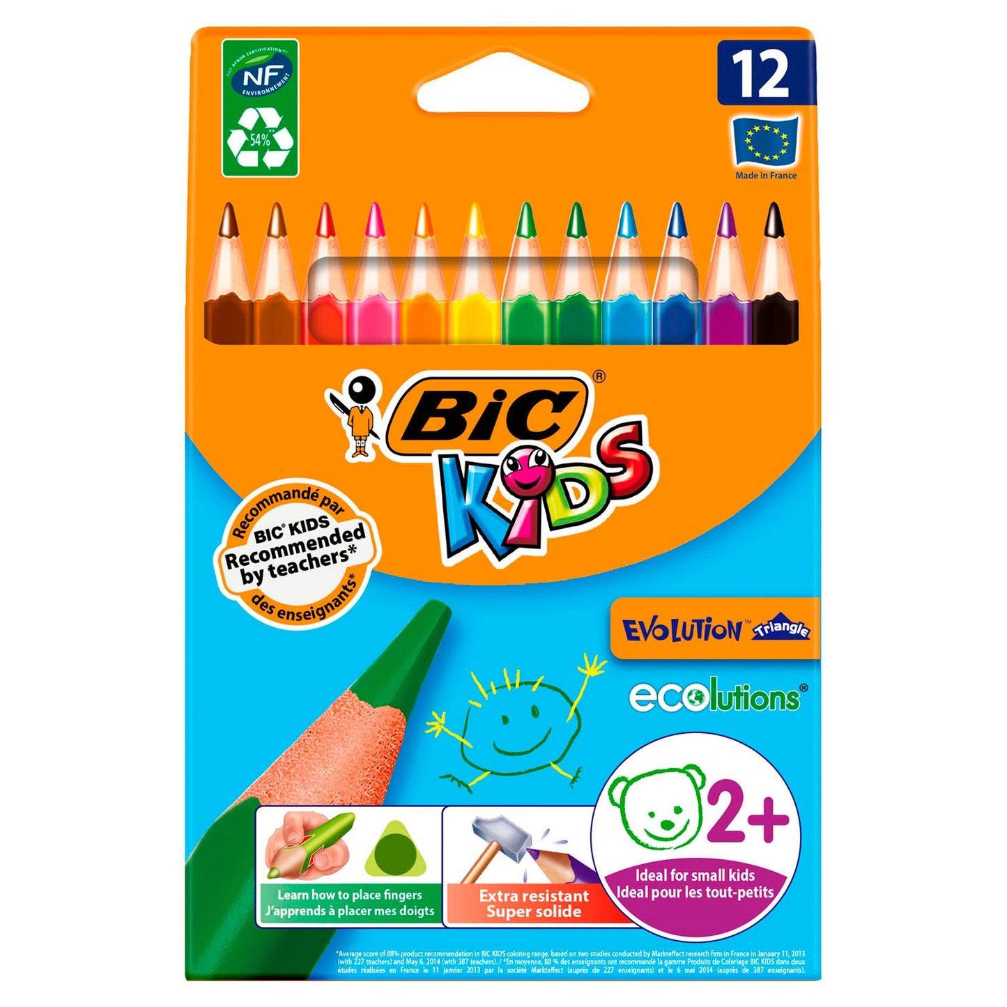 Bic https: www.cchobby.nl -evolution-kleurpotloden-l-14-cm-vulling-5-mm-diverse-kleuren-12-stuk-1-doos