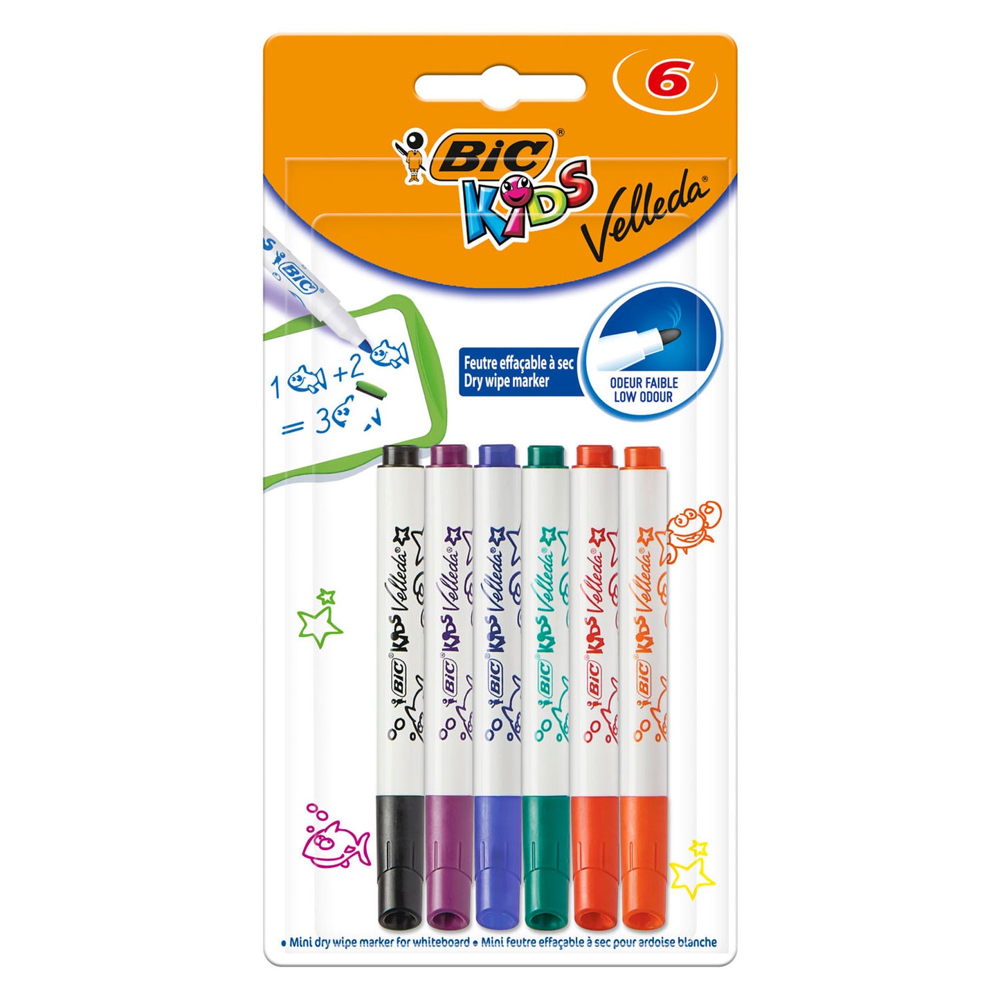 BIC Velleda Whiteboard Markers, 6st.