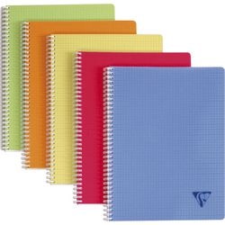 Spiraalblok clairfontaine linicolor kleurenassortiment 17 x 22 cm