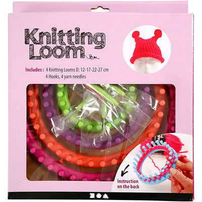 Creativ company knitting loom, d: 12-17-22-27 cm, 1 set