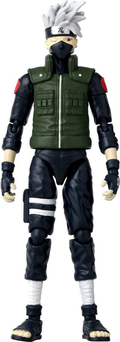 Bandai - anime heroes - naruto shippuden - anime heroes manga figuur 17cm - kakashi hatake (vierde grote ninja oorlog) - officieel gelicenseerd - kakashi actiefiguur - kinderspeelgoed 4+ -36963
